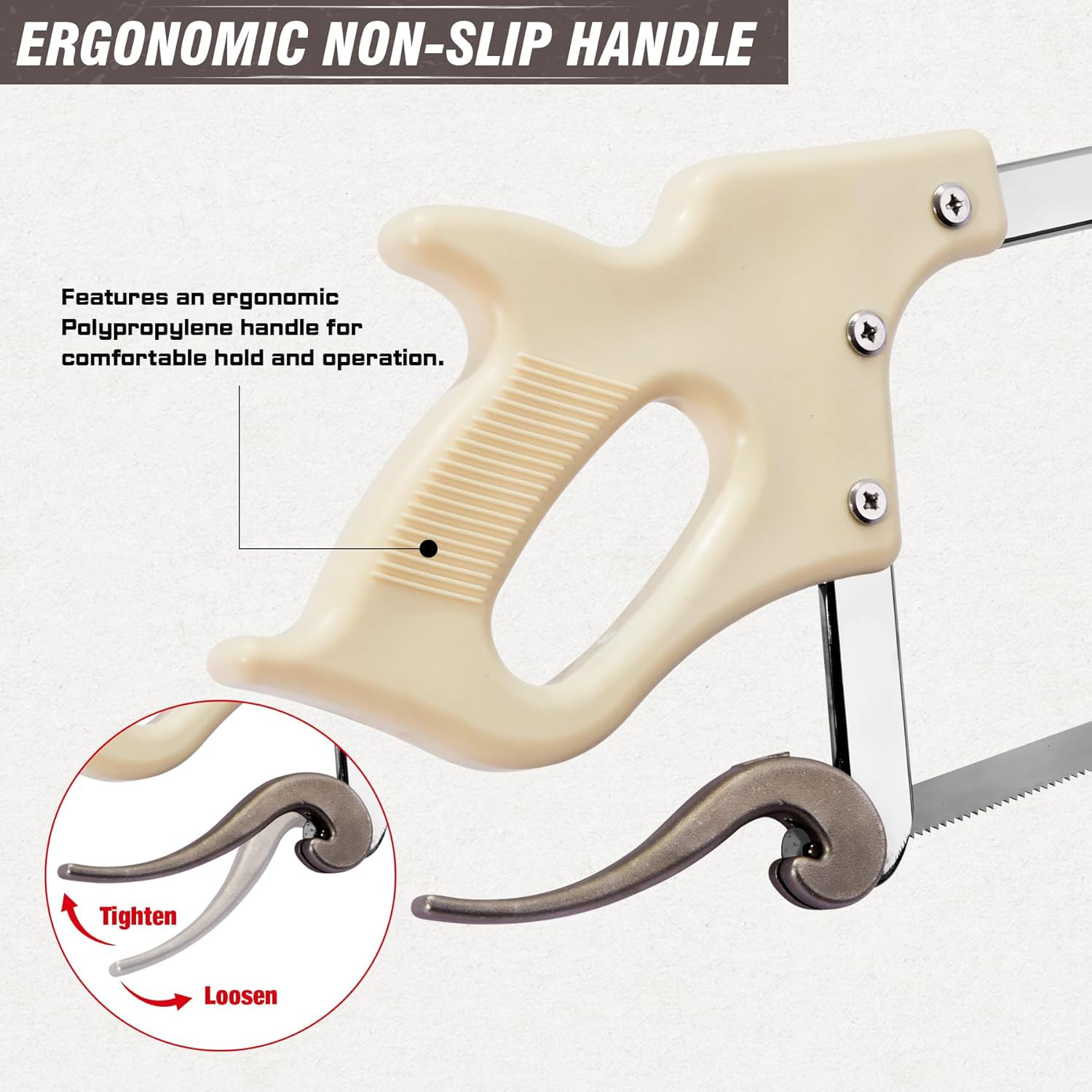 Meat Bone Saw for Butchering: 17.5-Inch Hand Saw Butcher Saw for Meat Bone Cutti