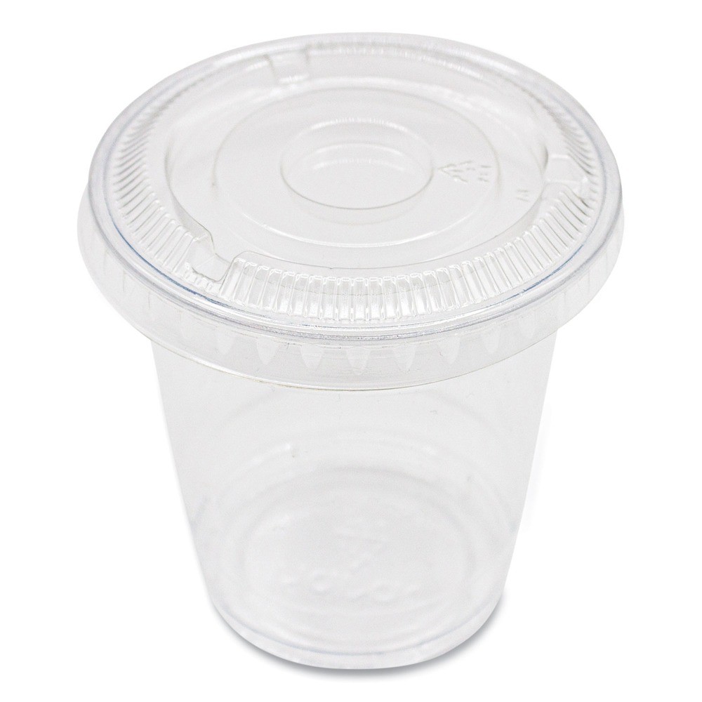 Karat CKC78TSNH 8 oz. to 10 oz. No Hole Flat PET Lids – Clear (1000/Carton) New