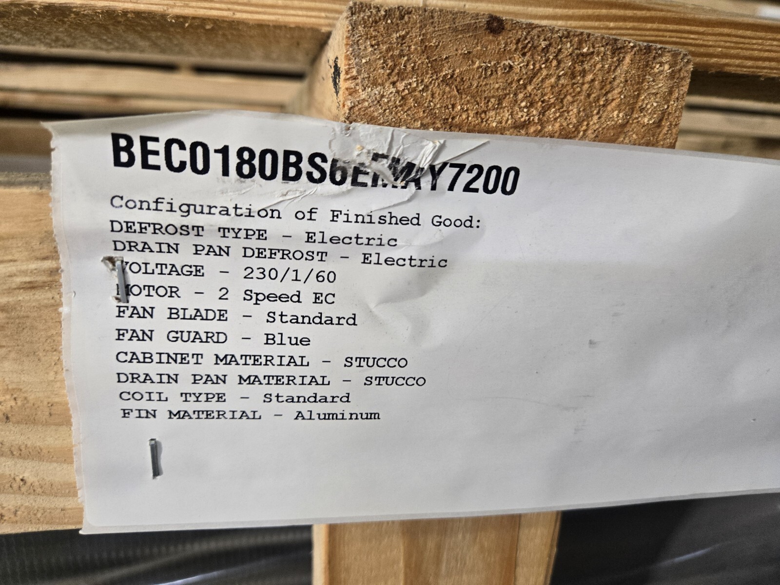 NEW Bohn BEC0180BS6EM Walk-In 18,000 BTU Freezer/Cooler Center Mount Evaporator