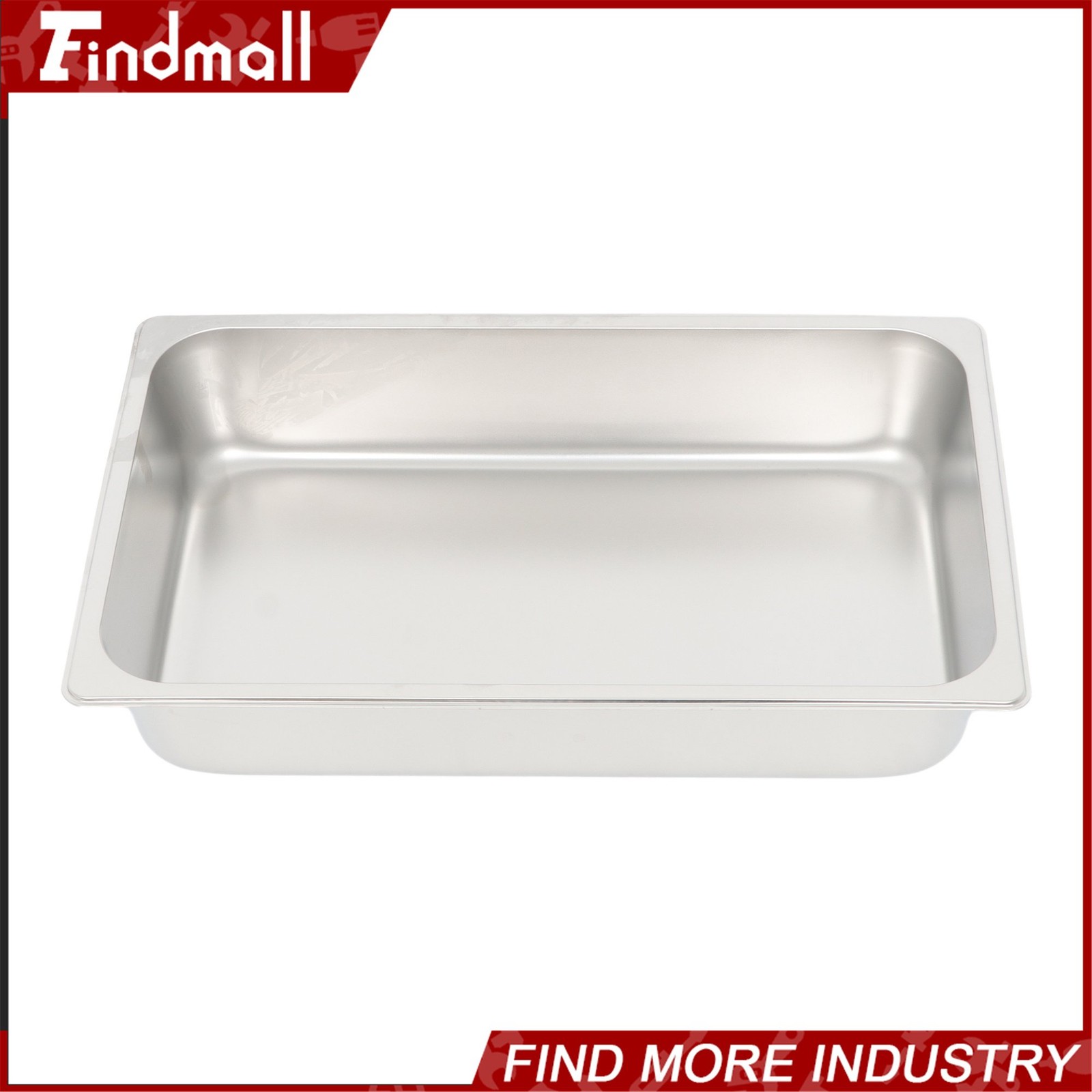 Findmall 6 Pack 4″ Deep Steam Table Pan Hotel Pans Food Prep Stainless Steel