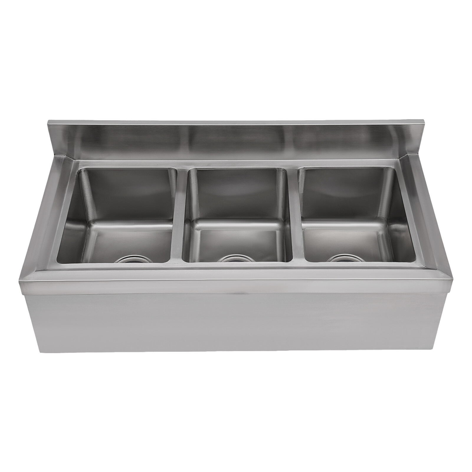 Kitchen Sink Stainless Steel Commercial 3 Compartment Utility Sink With Faucet