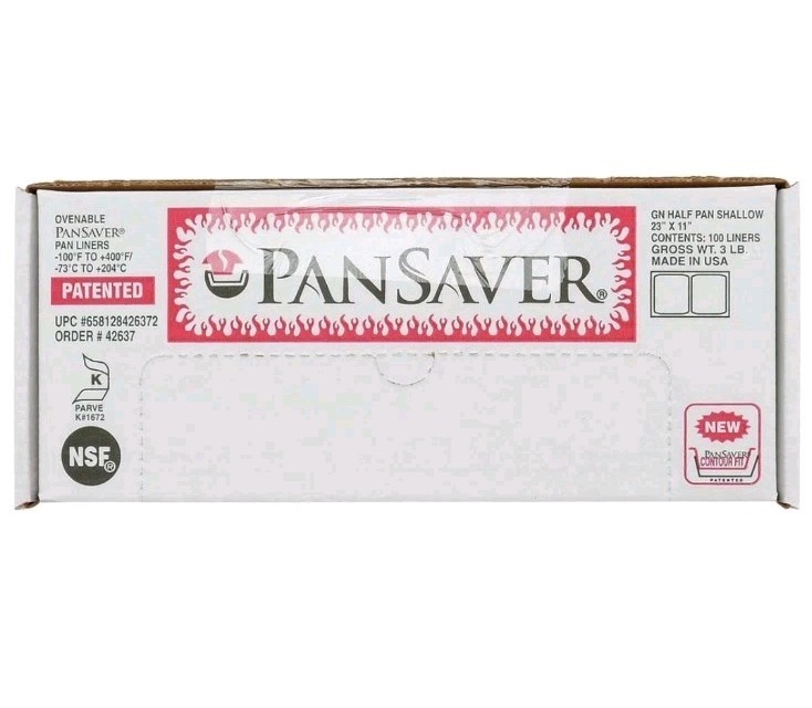 PanSaver Monolyn 1/2 Size Steam Table Pan Liner Clear Plastic – 2 1/2″D 100 Per.