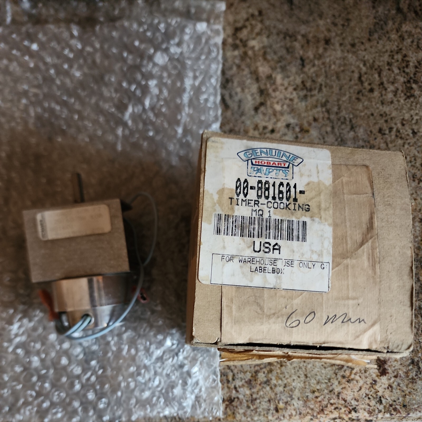HOBART/ VULCAN HART 00-881601 TIMER 60 minute 120 volt NEW