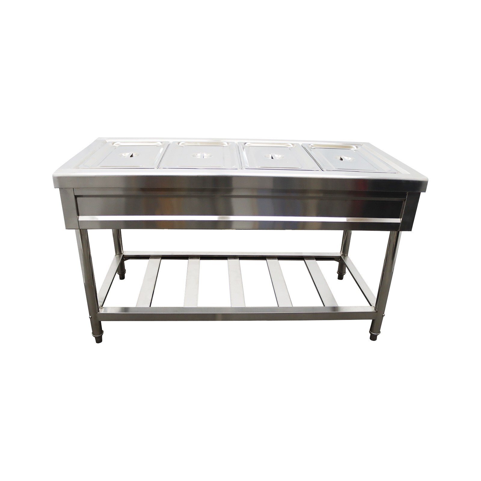 Commercial 4-Pans Bain-Marie Buffet Steam Table Buffet Food Warmer 110V 1500W