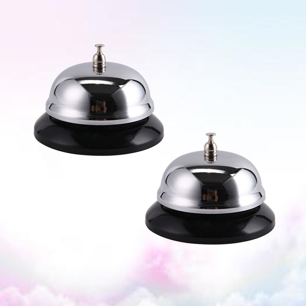 2 Pcs Service Bell Call Kitchen Restaurant for Reception Counter