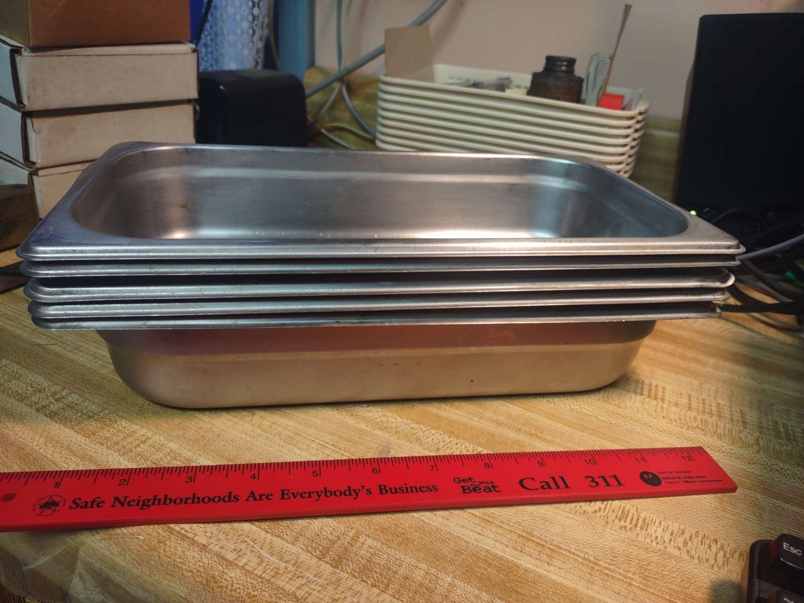 Thunder Group Steam Table Third Pan 12″x 6.5″ 2.50″ deep quan 5