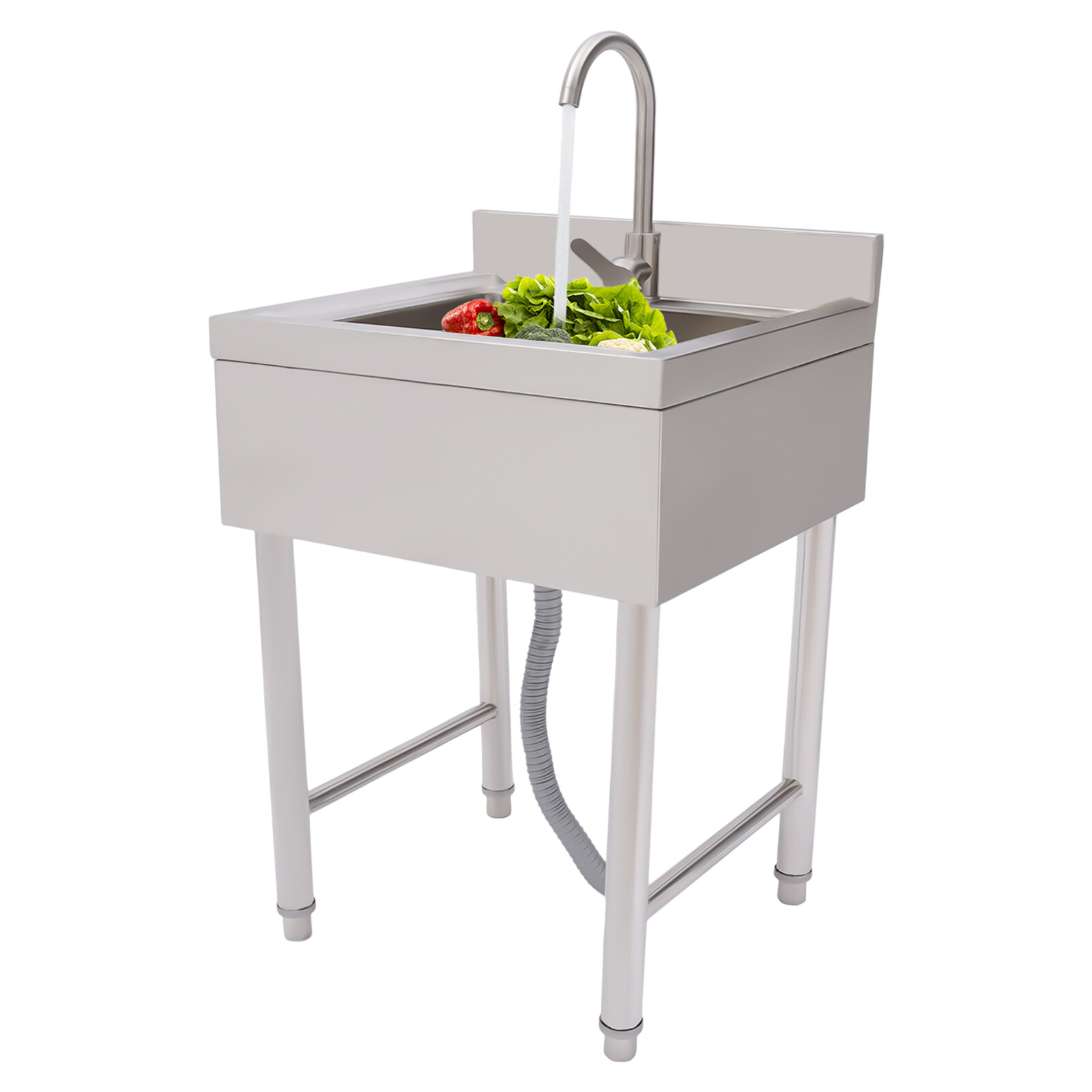 Stainless Steel Sink Restaurant Sink Free Standing 1 Compartment Sink Catering