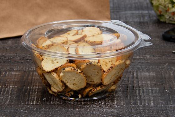 Dart CTR32BF 32 oz. Pet Hinged Bowl with Flat Lid, PET, Clear (Pack of 150)