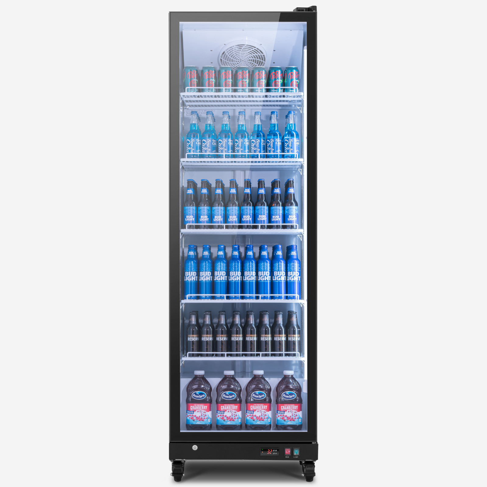 Yeego 17.5Cu.ft Commercial Display Beverage Refrigerator Merchandiser Glass Door