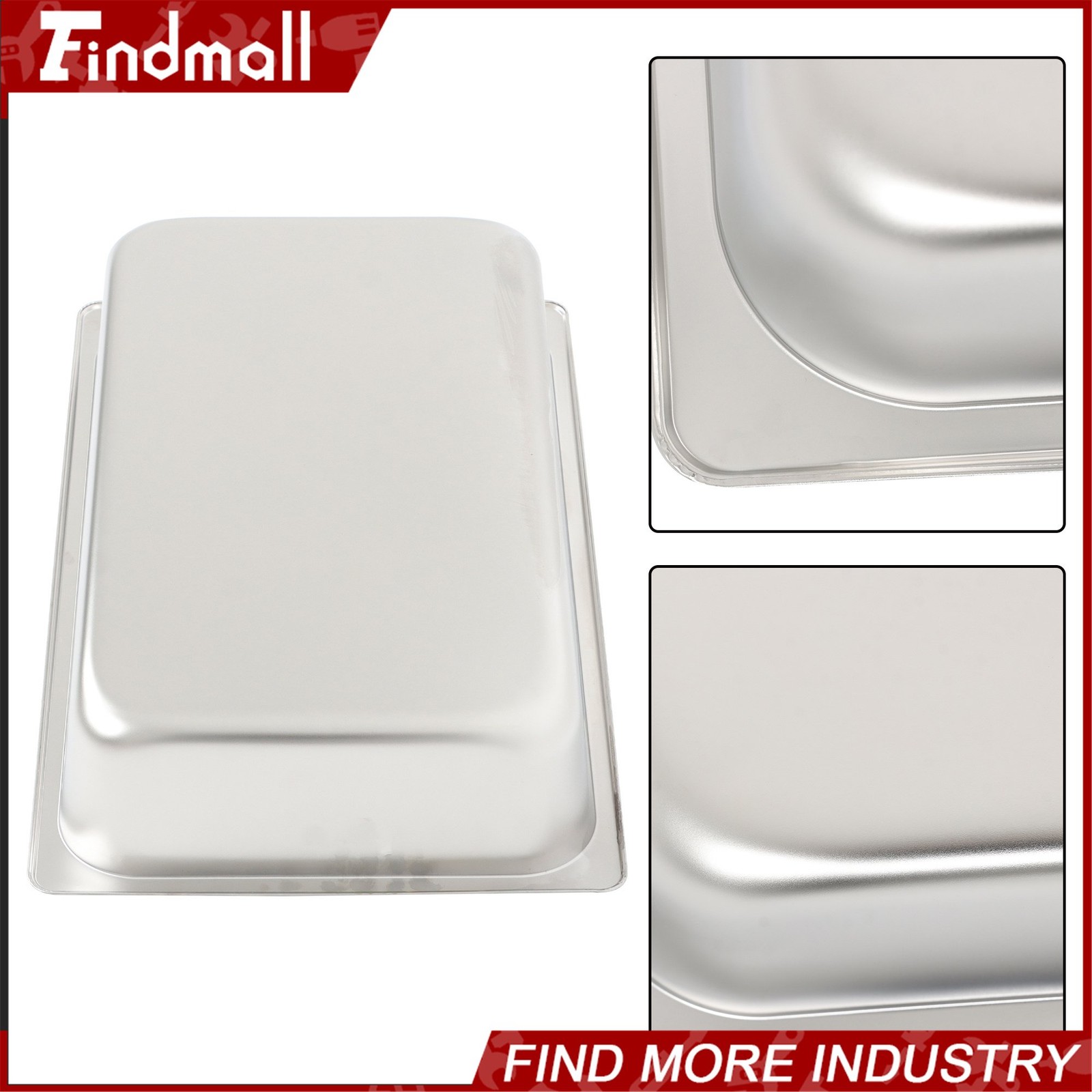 Findmall 6 Pack 4″ Deep Steam Table Pan Hotel Pans Food Prep Stainless Steel