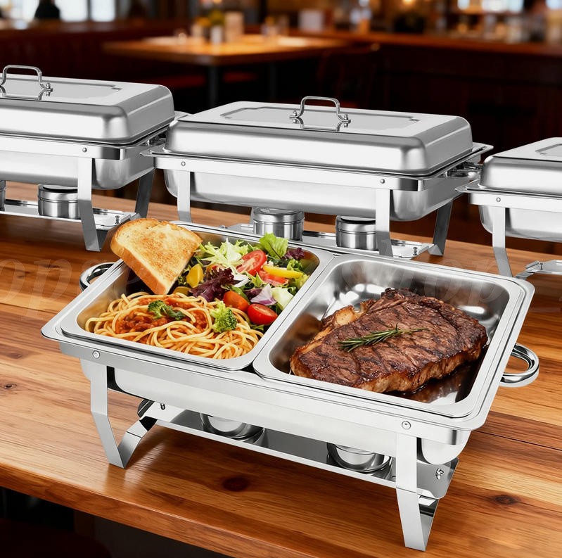 2/4/6/8X Chafing Dish Stainless Steel Chafer Set Chafing Dish Set Warmer Buffet