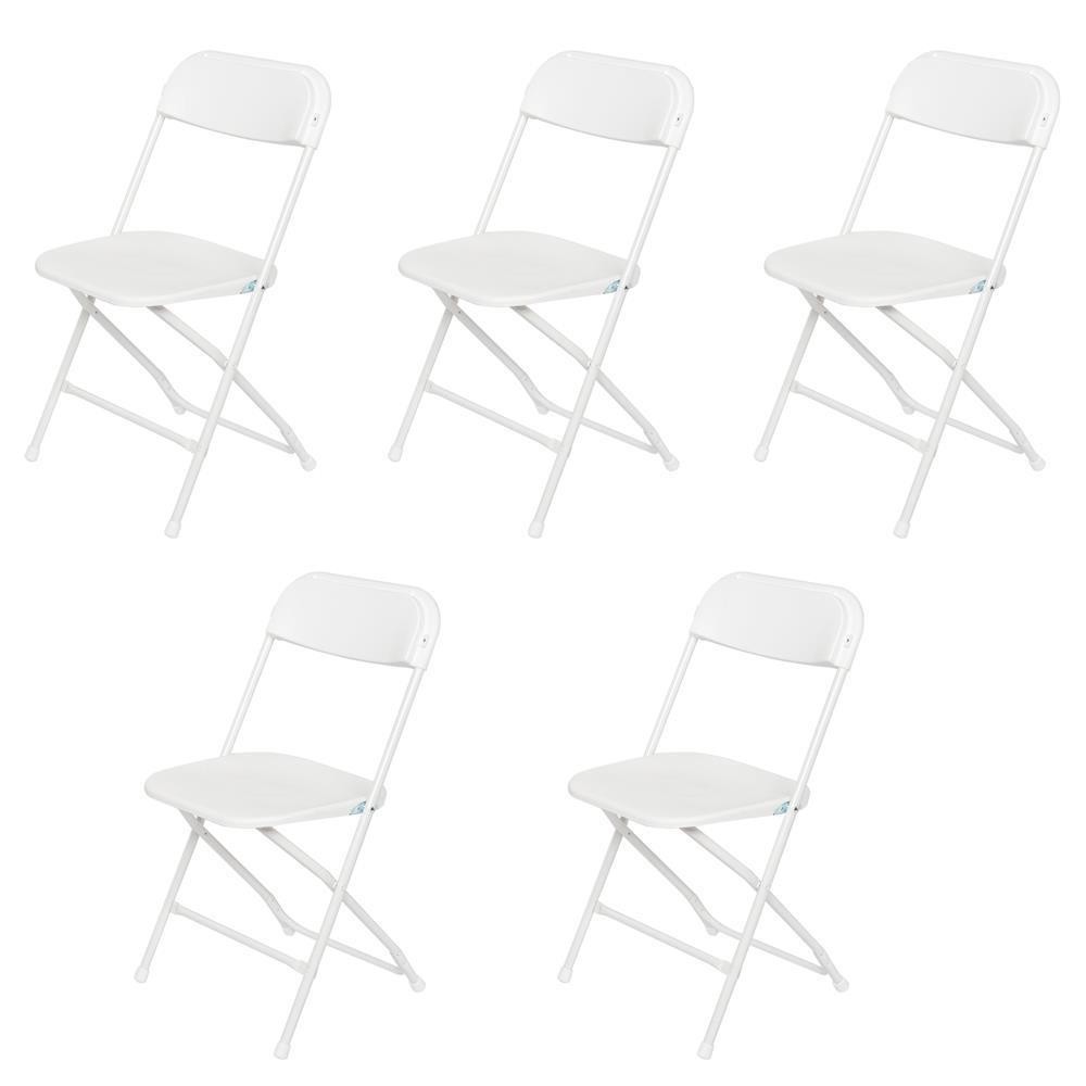 12 Pieces Commercial Plastic Folding Chairs Stackable Picnic Party Dining Seats