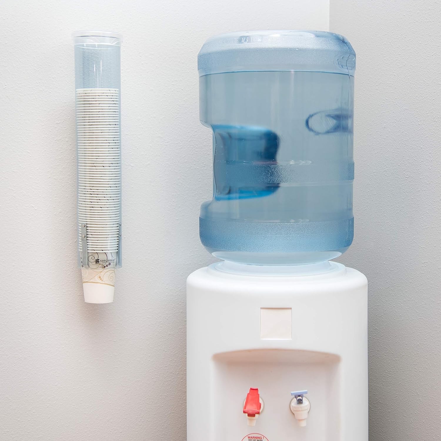 Blue Plastic Cup Dispenser for Restaurants, 16 Inches