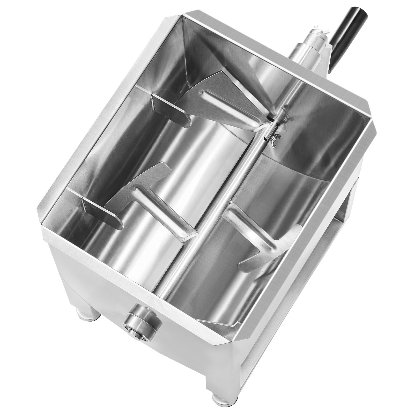 Manual Meat Mixer, 20L Fixed Tank Meat Processing Equipment(Mixing Max 30LBS for