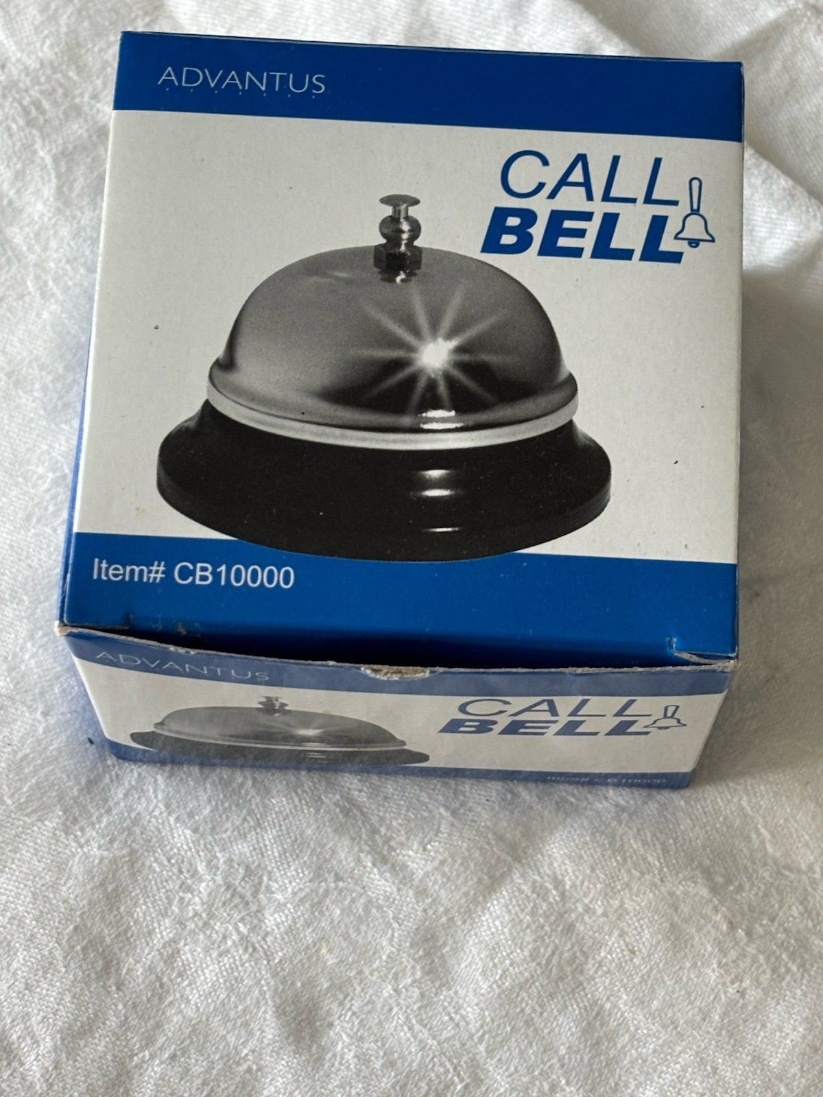 Advantus Call Bell Model CB10000 – Silver/Black Desk Counter Bell – New in Box