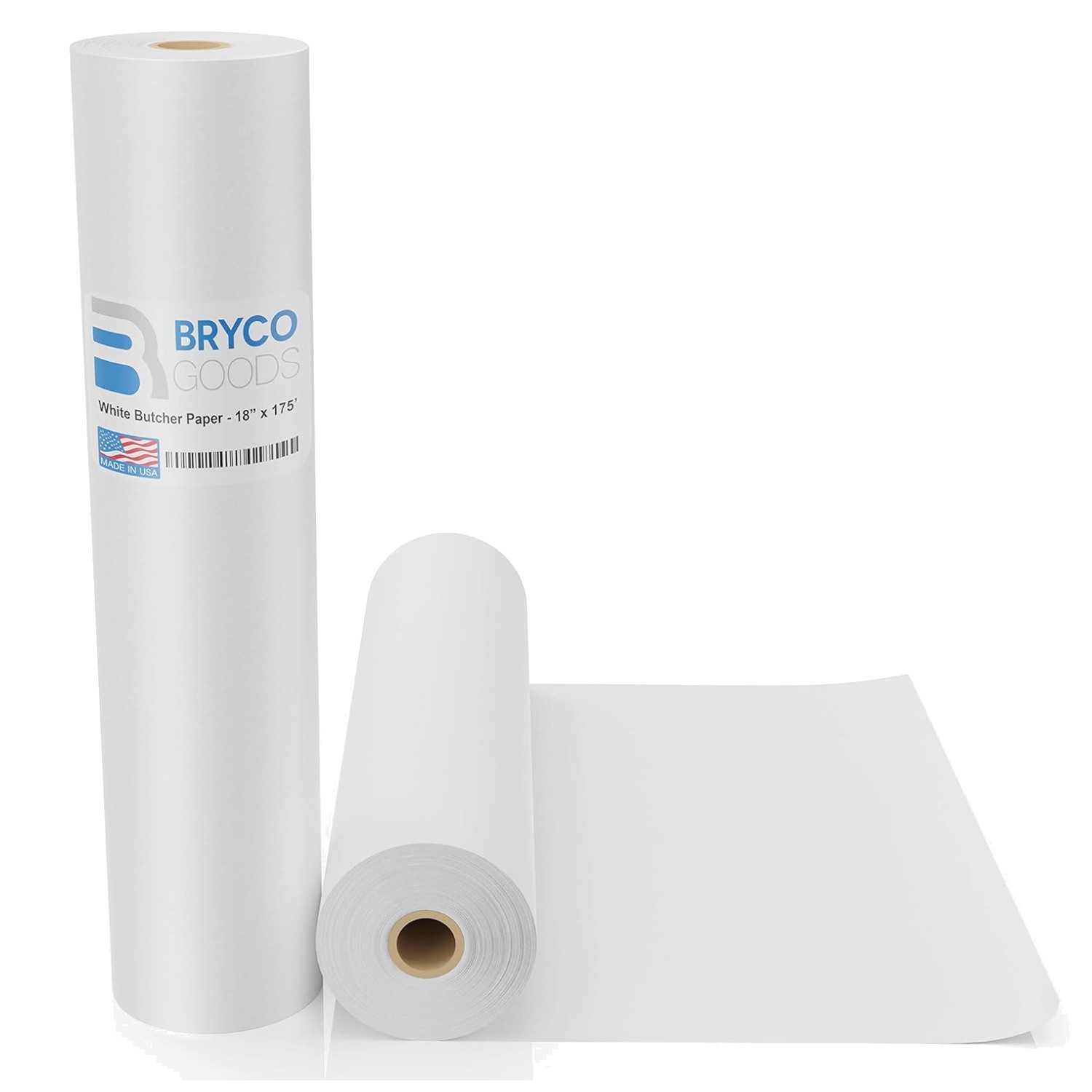 White Kraft Butcher Paper Roll – 18″x175′ – Food-Grade