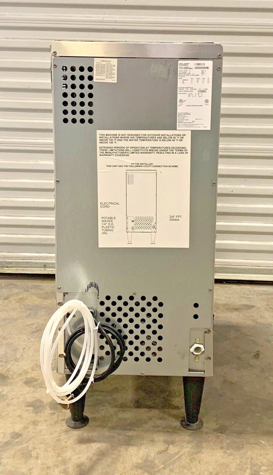 Ice-O-Matic HISU050FA Cube Ice Maker Production 60 Lbs Storage 36 Lbs 115 VAC