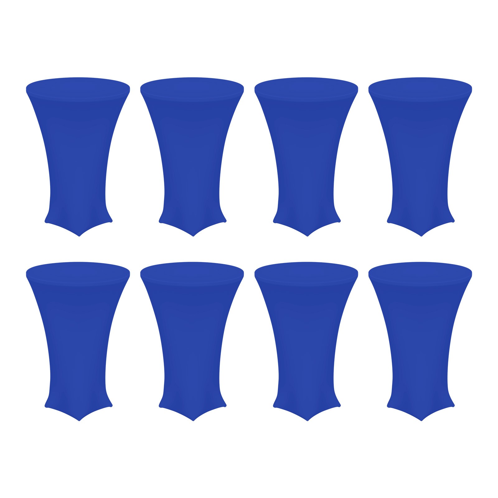 8 Pcs 31.5″x43″ Highboy Spandex Cocktail Table Covers, Blue