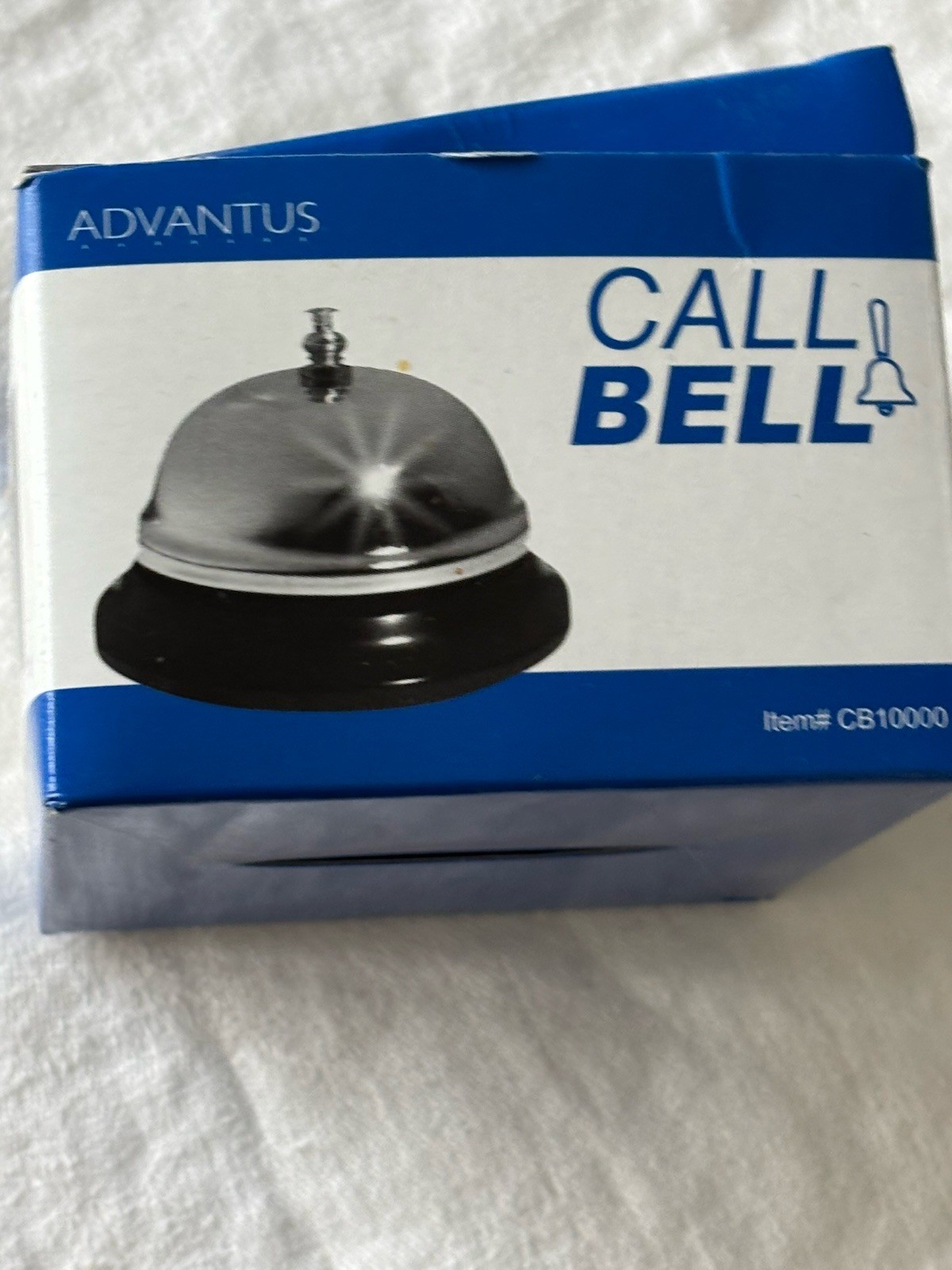Advantus Call Bell Model CB10000 – Silver/Black Desk Counter Bell – New in Box