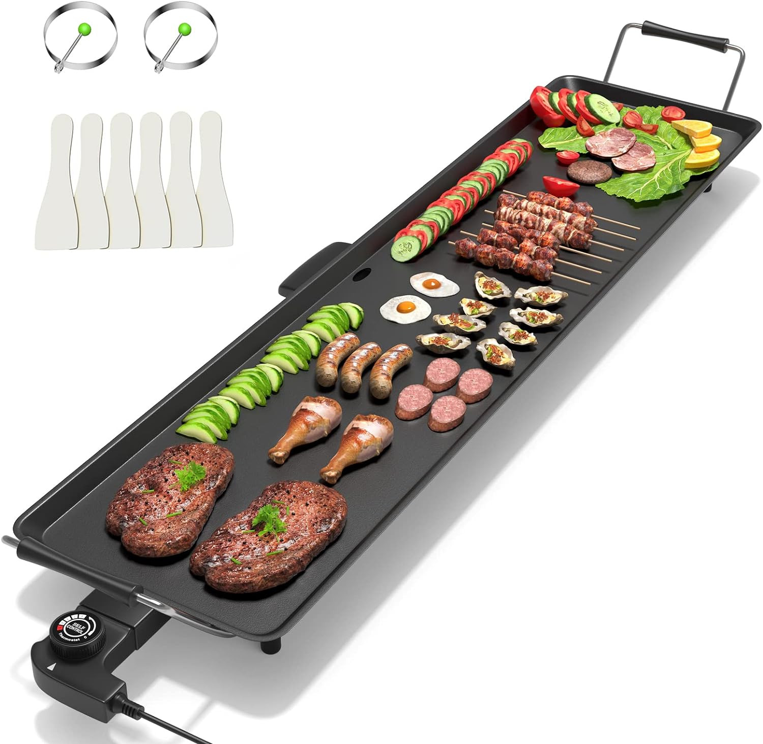 COSTWAY 35″ Electric Griddle Teppanyaki Grill, Nonstick Extra Large Cooking Plat