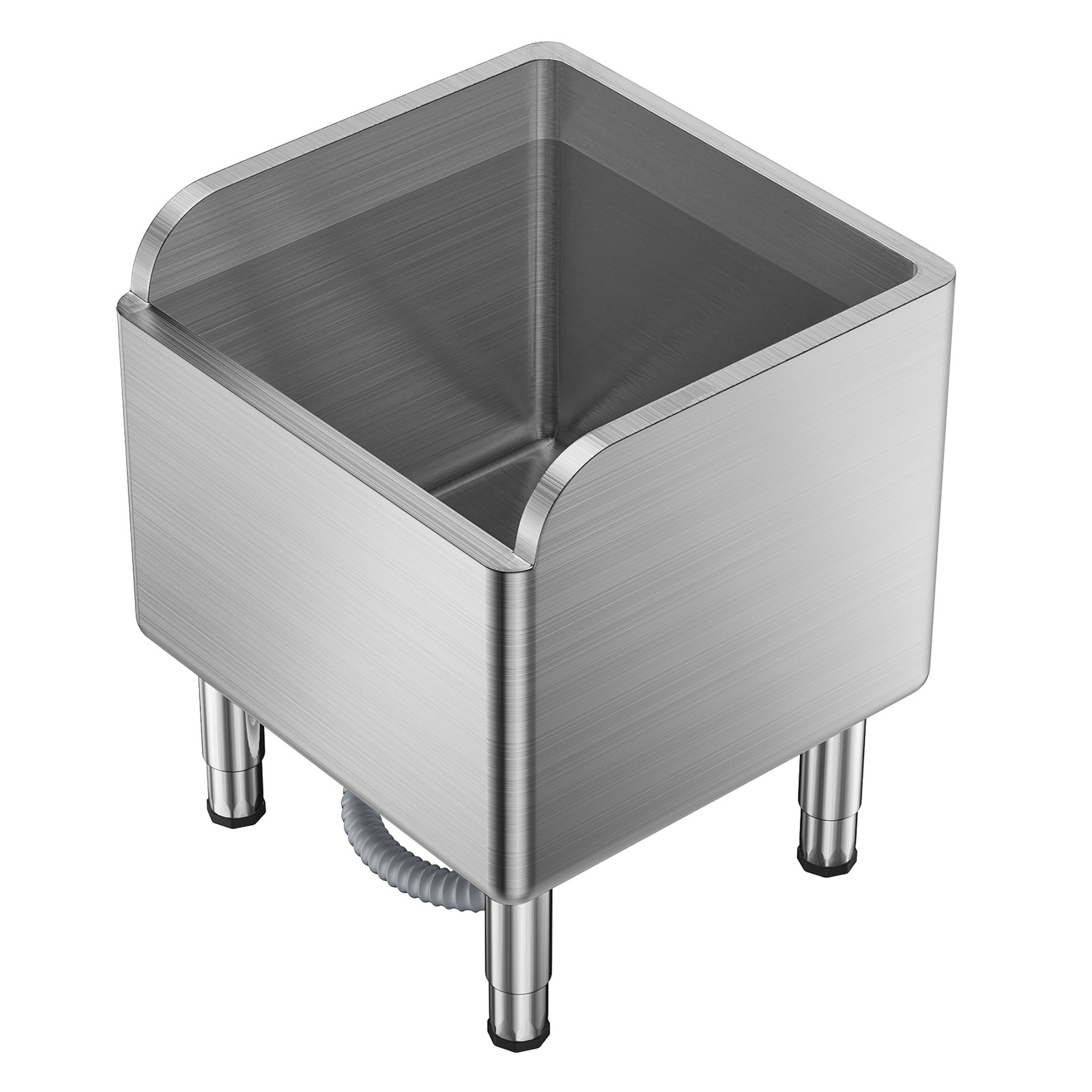 Commercial Stainless Steel Mop Sink Slop Service Basin for Kitchen 45x41x55cm