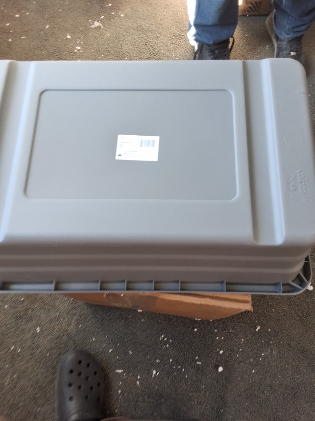 Winco PL8 24 1/2 in x 15 3/4 in Gray Bus Box