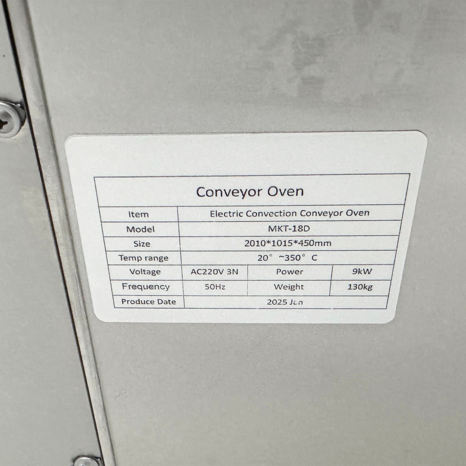 220V 9KW 18”Commercial Large Crawler-type Chain Electric Pizza Oven Hot Air Oven