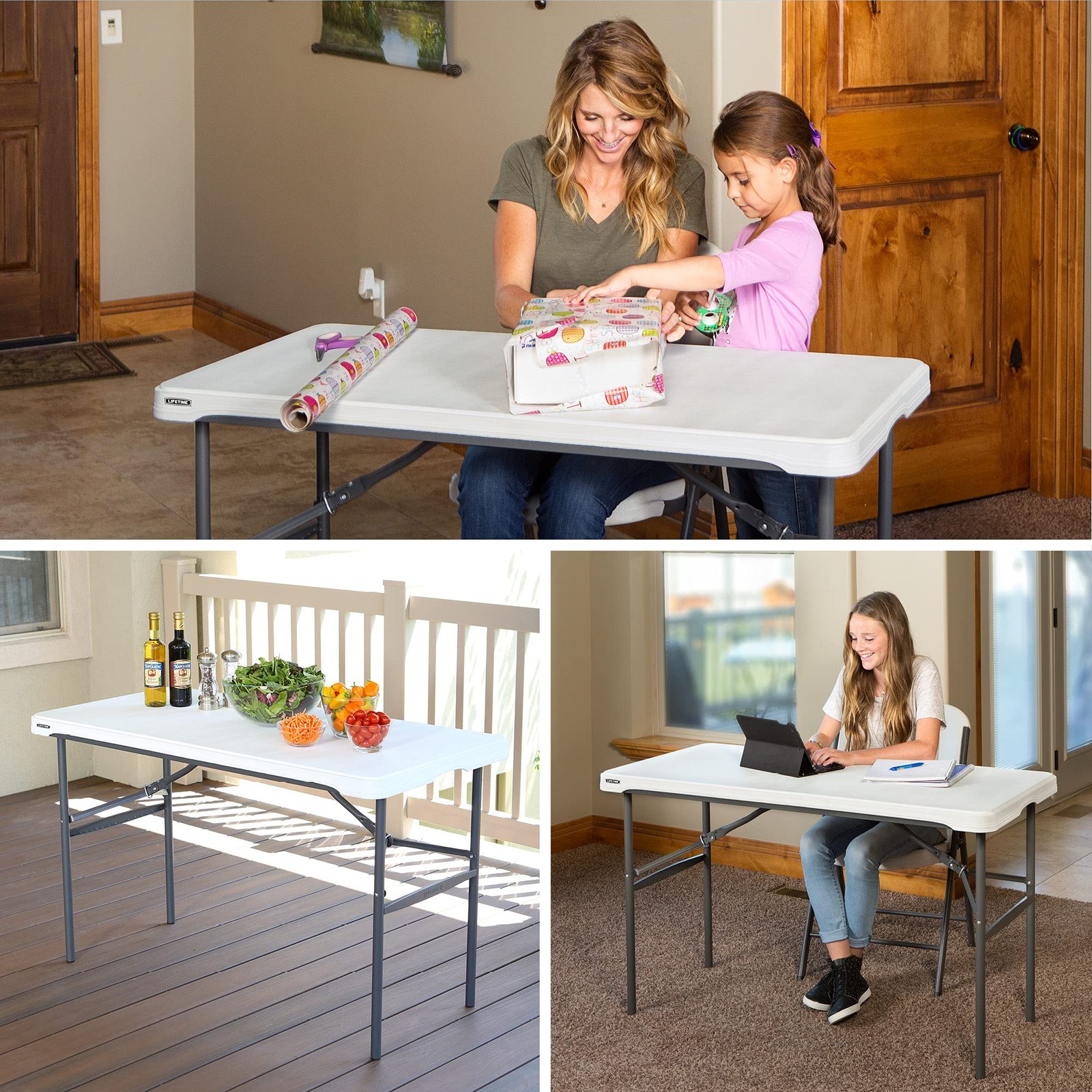 Lifetime 280478 Commercial Nesting Folding Table 4-Foot