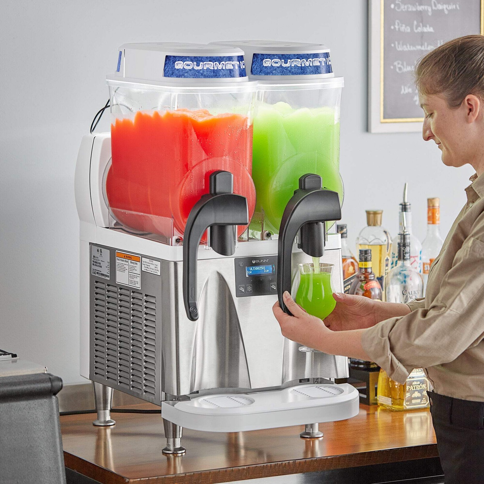 Bunn White and Stainless Steel Double 3 Gallon Slushy Machine – 120V