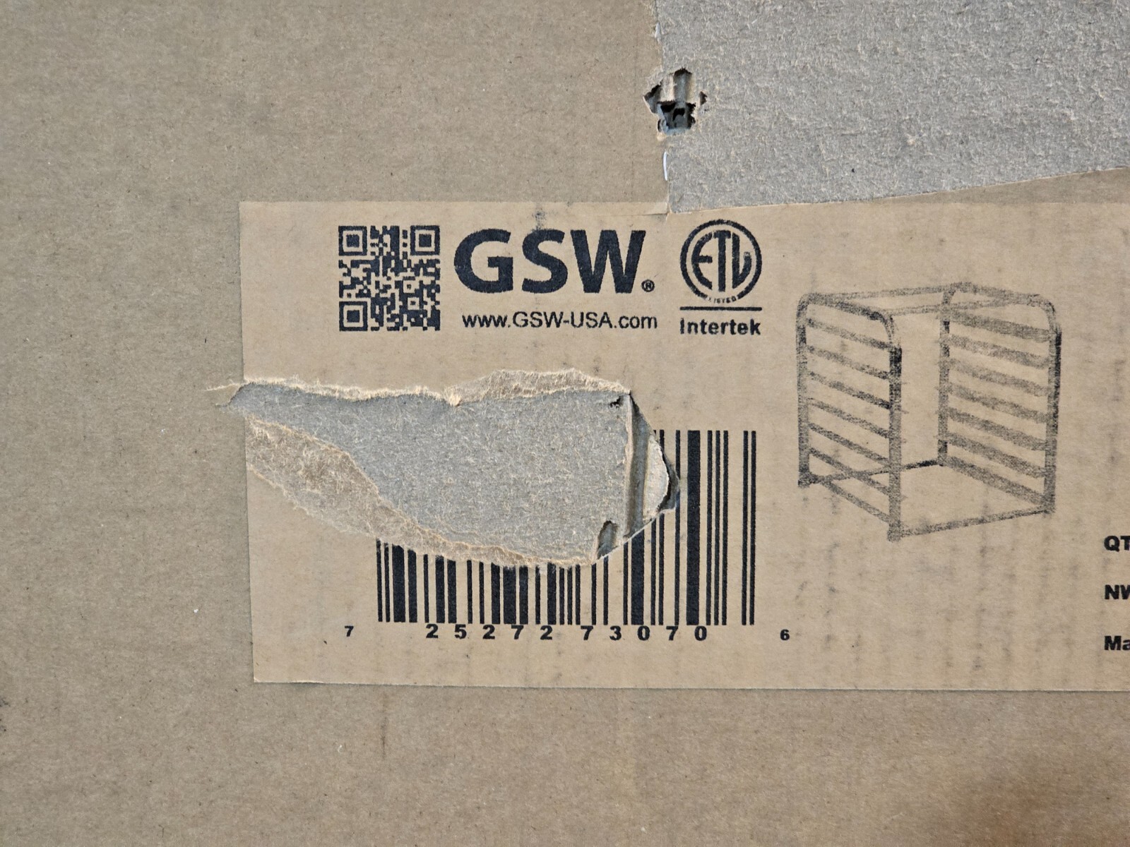 GSW Aluminum Knock Down Half Size Countertop 7 Pan AAR-1507 Rack for Commercial