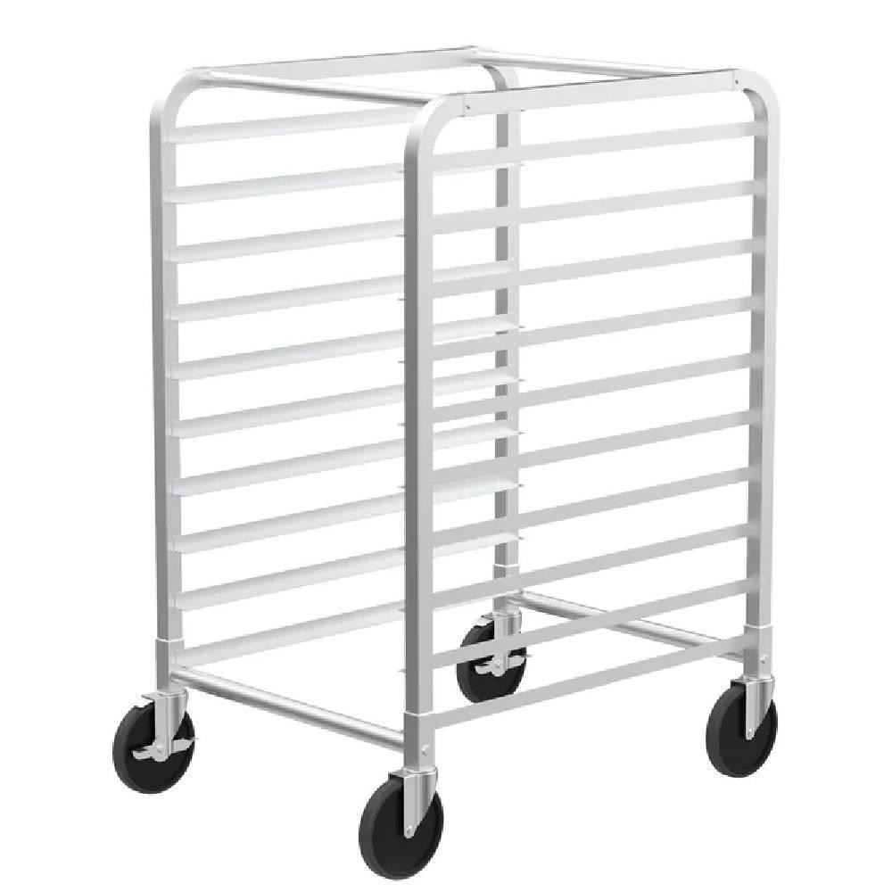 Commercial 10-Shelf Bun Pan Rack on Locking Casters – Stainless Steel Kitchen