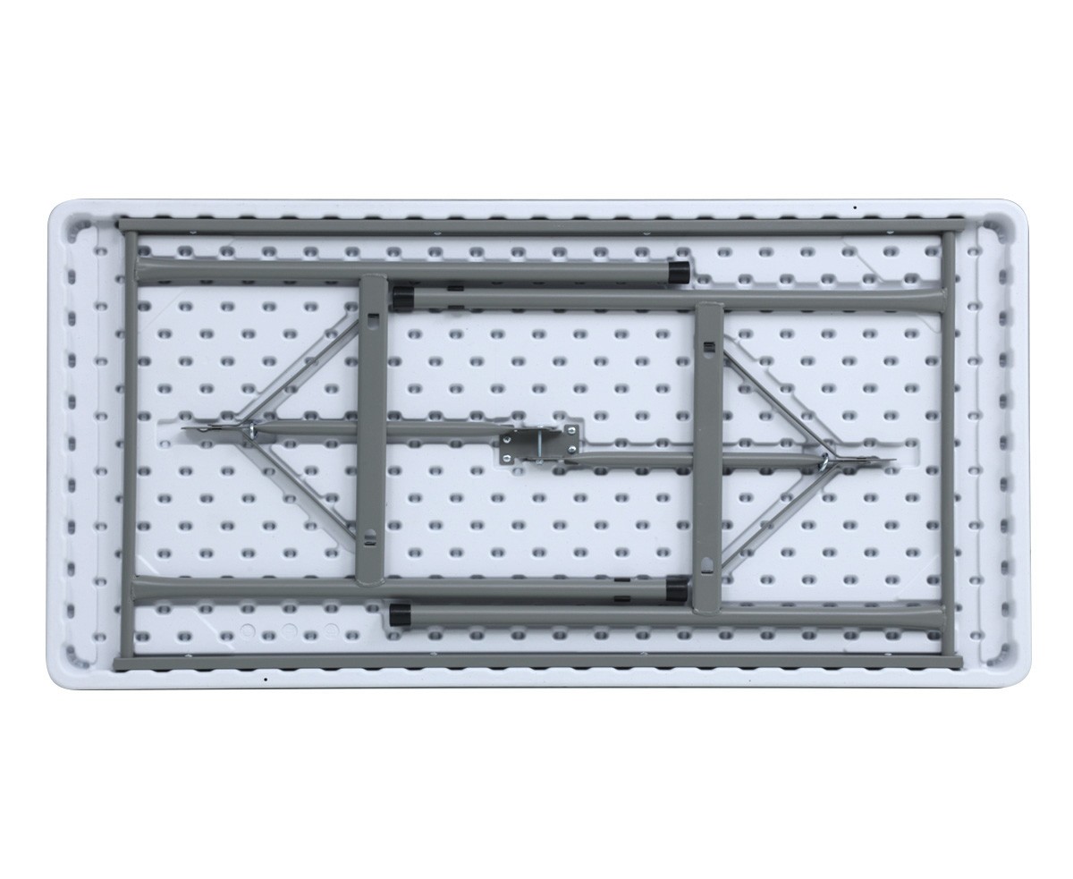 TentandTable Rectangle Plastic Banquet Table, White, 48 in