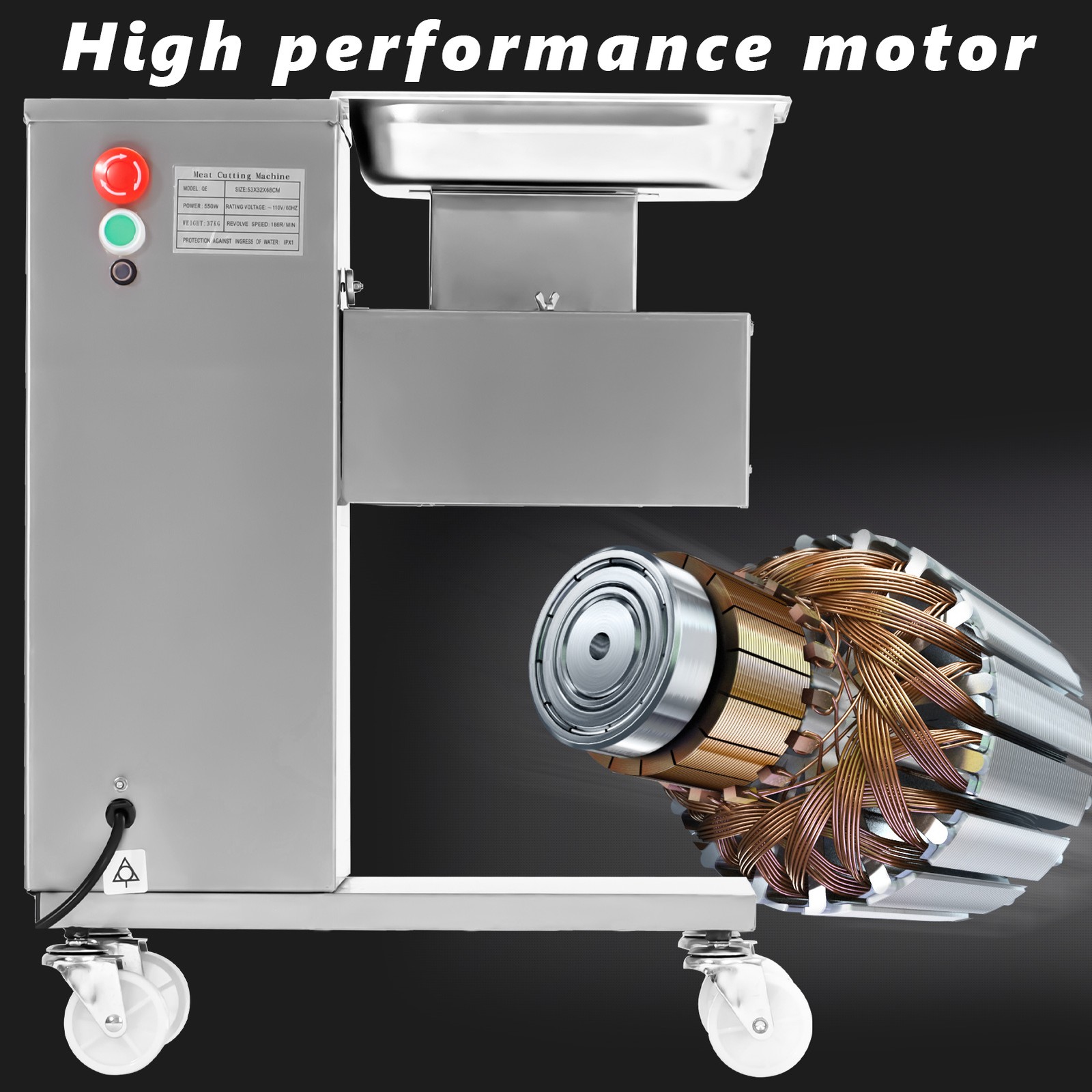 Meat Cutting Machine Meat Slicer Heavy Duty Meat Cutter Commercial 500KG/H