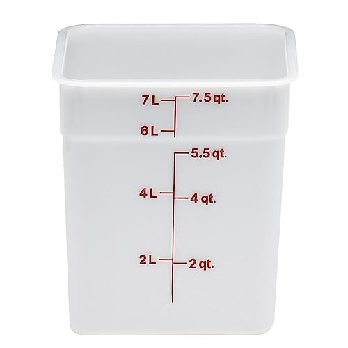 Cambro 8SFSP148 White Poly 8 Qt Cam-Square Container