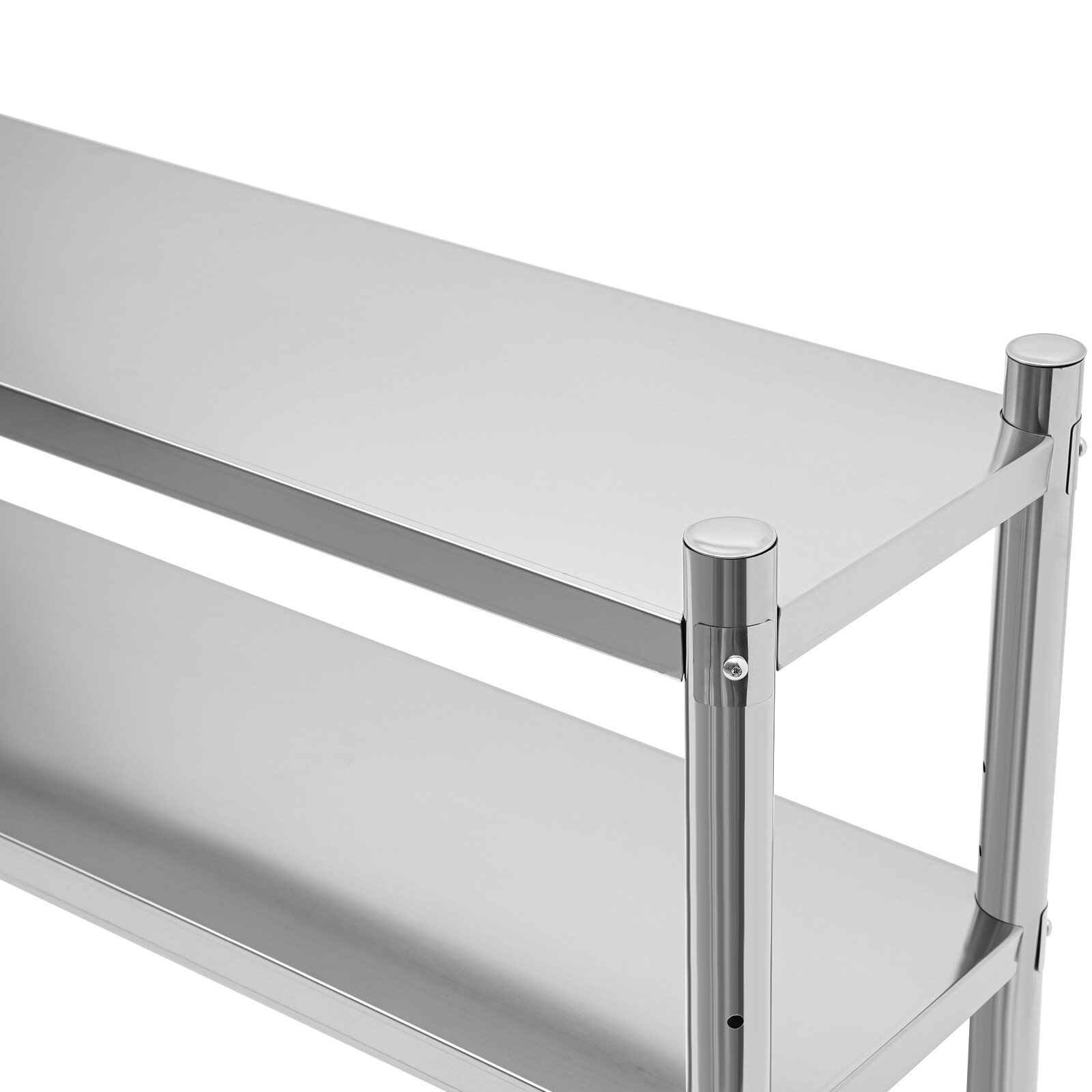 2 Tier 179 7 31 60cm 88lbs Stainless Steel Shelving Adjustable Shelf Storage US