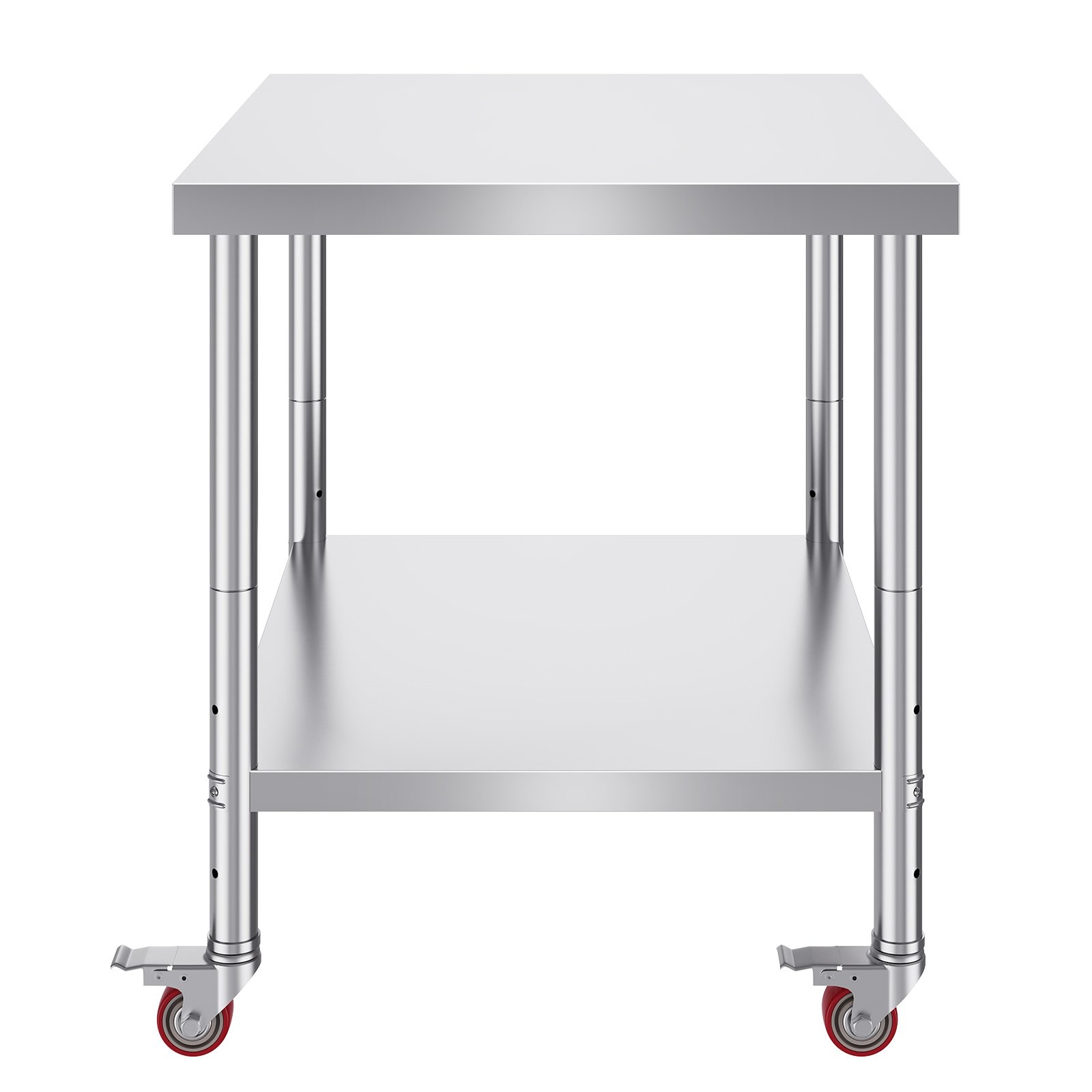 Stainless Steel Work Table 36 x 30 x 34 Inch, 700 LBS Load Capacity with 4 Wheel