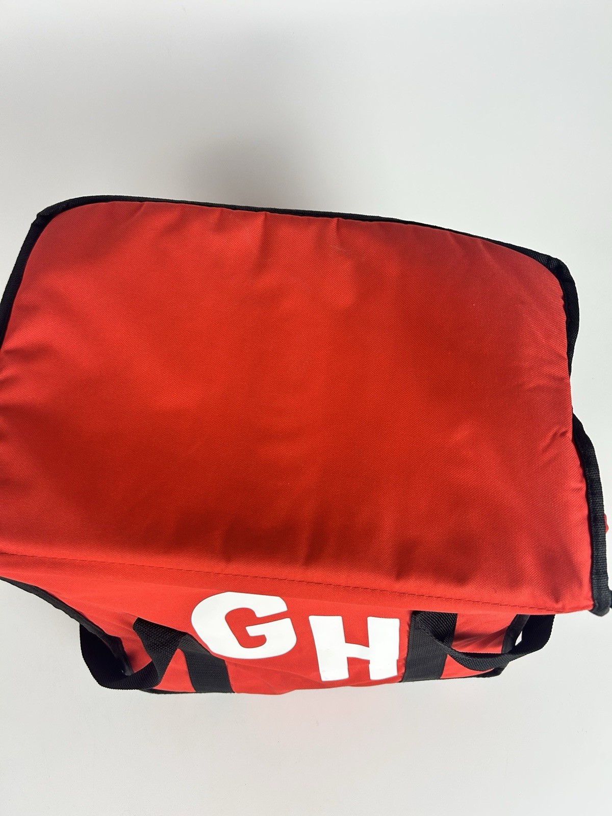 Grubhub 15x15x10 Red Thermal Insulated Hot Cold Food Delivery Tote Bag/Backpack