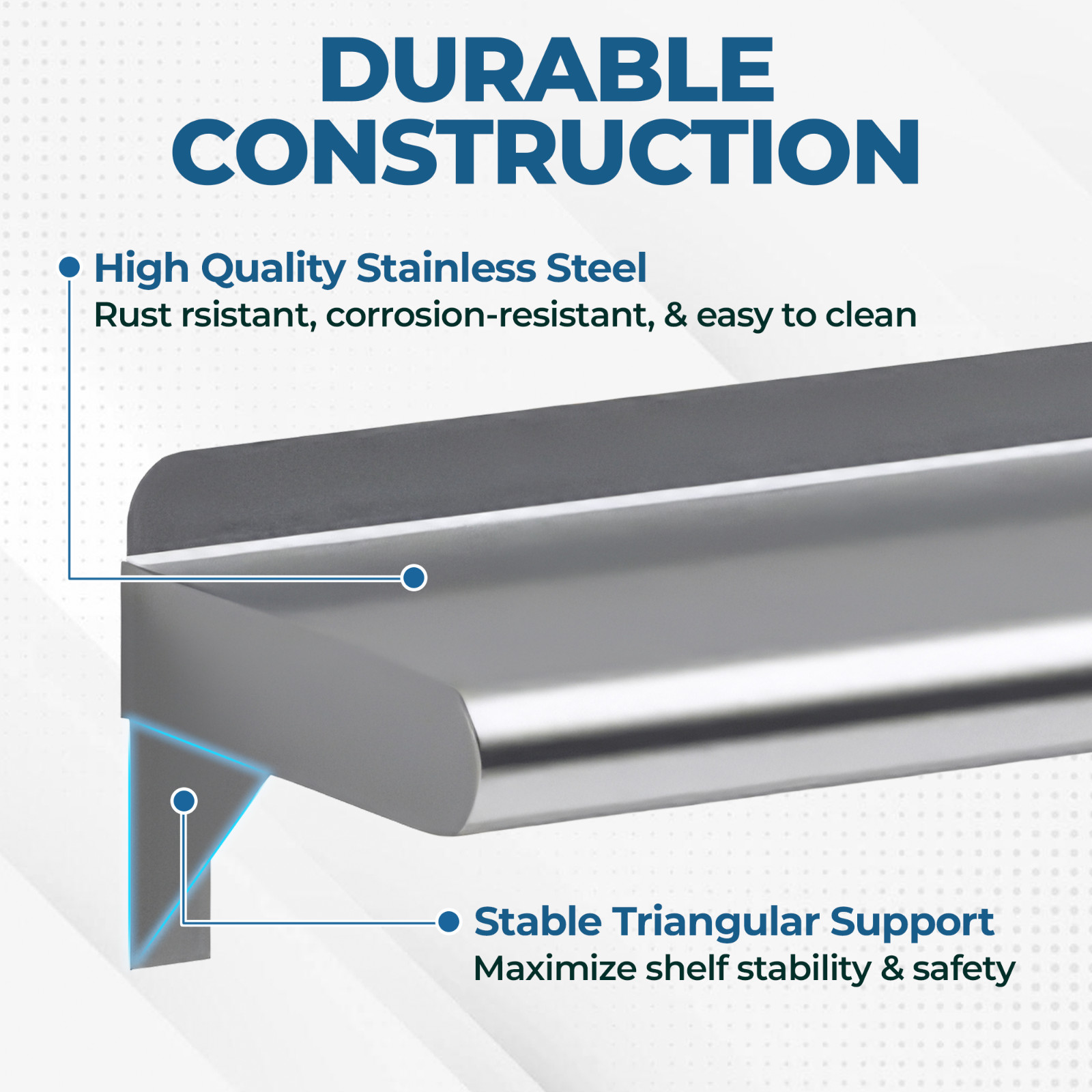 Commercial Stainless Steel Metal Work Appliance Storage Equipment – Wall Shelf