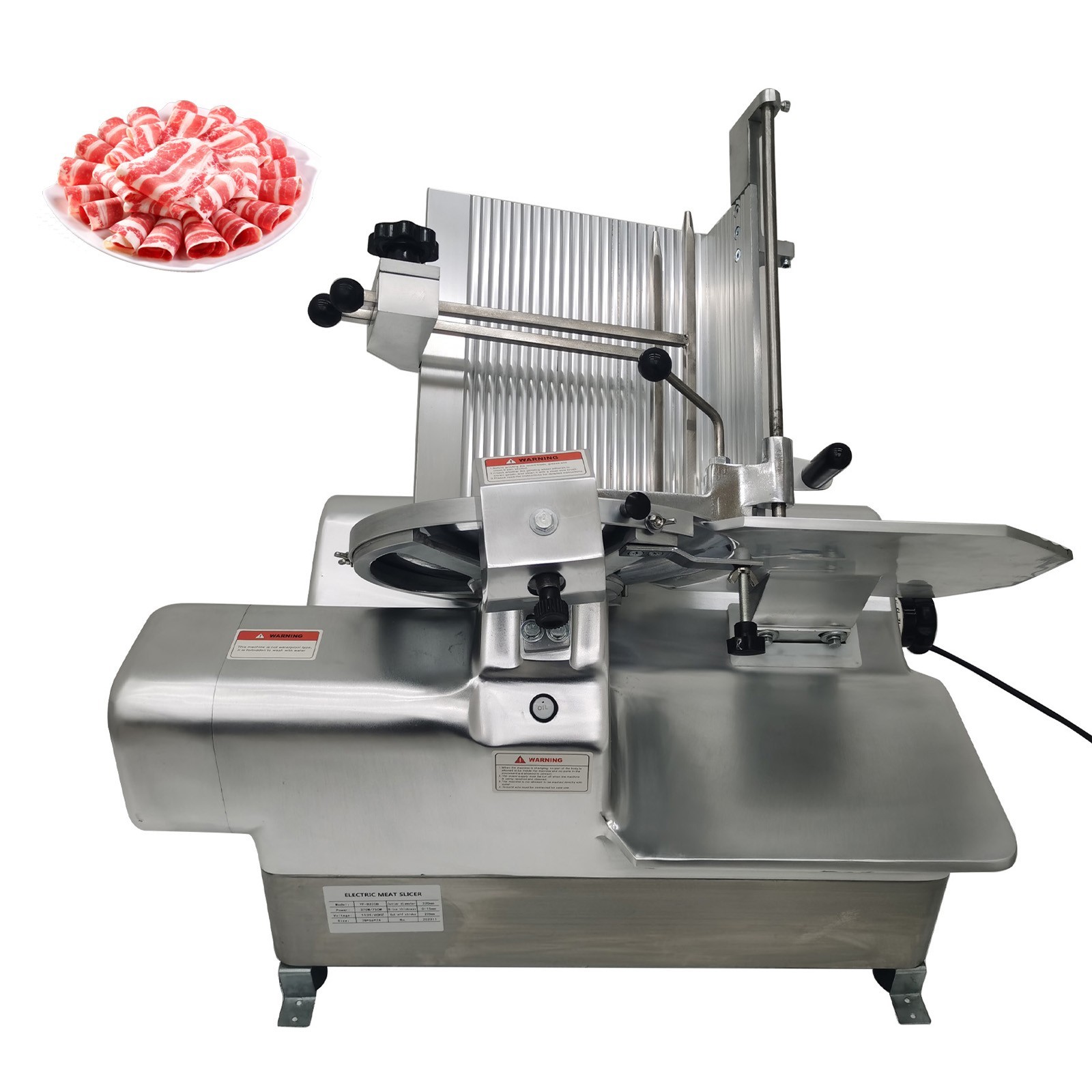 110V Electric Frozen Meat Slicing Machine Commercial Restaurant Meat Slicer