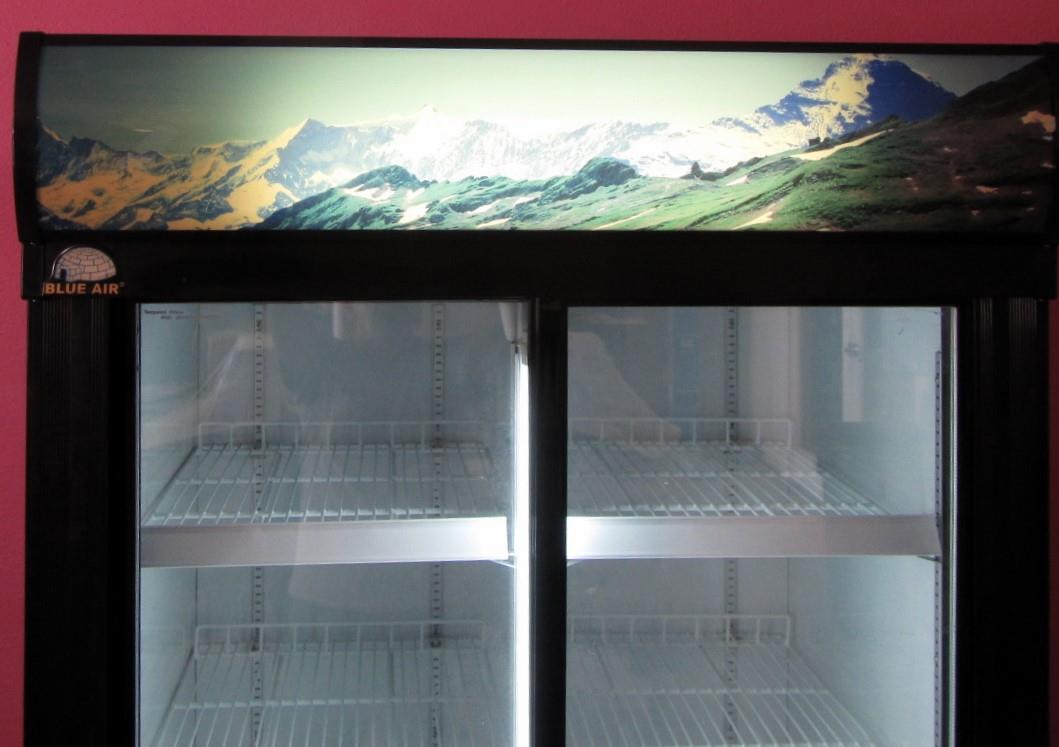 Blue Air BAGR35 Reach In 2 Glass Door Merchandising Display Refrigerator 26 c/f