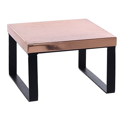 HUBERT Display Riser with Hammered Copper Finish – 12 1/4 L x 12 1/4 W x 6″ H