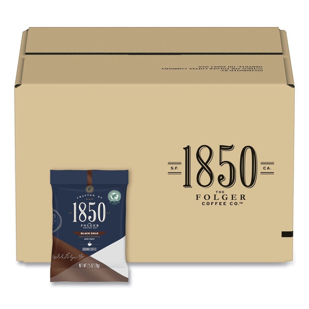 Folgers 21512 2.5 oz. Black Gold Dark Roast Coffee Fraction Packs (24/Carton)New