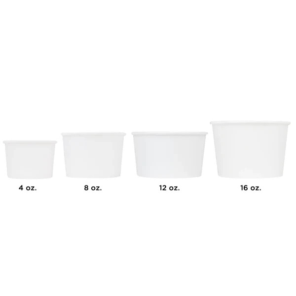 Karat Earth 16oz Eco-Friendly Paper Food Containers – White (114.6mm), KE-KDP16W