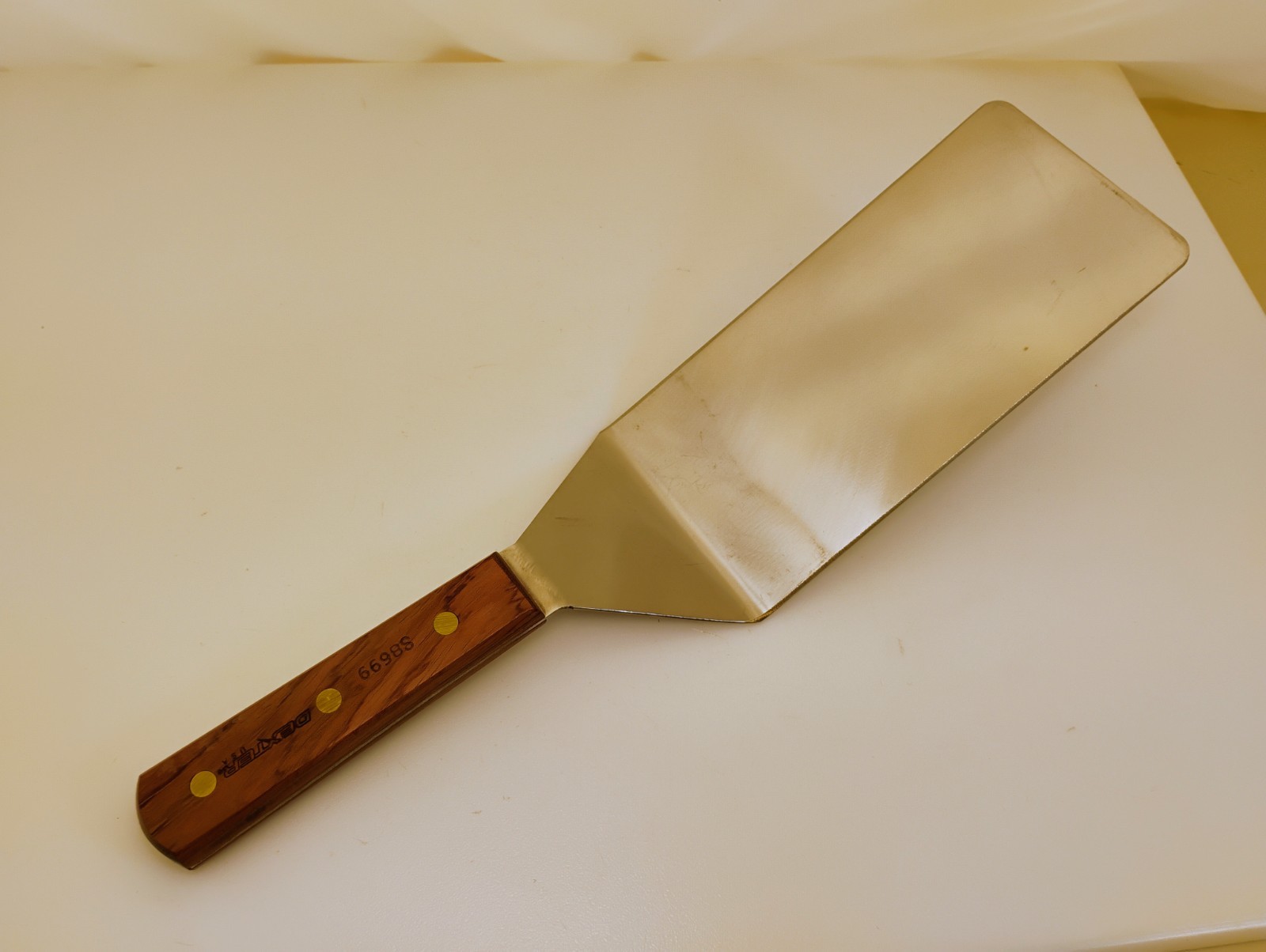 Dexter USA Smashburger Spatula S8699 LARGE 8X4 Blade Wood Handle Factory2nd