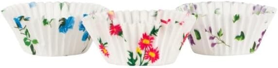 White Mini Floral Baking Cups – Non-Stick, Greaseproof, Elegant Design 144pcs