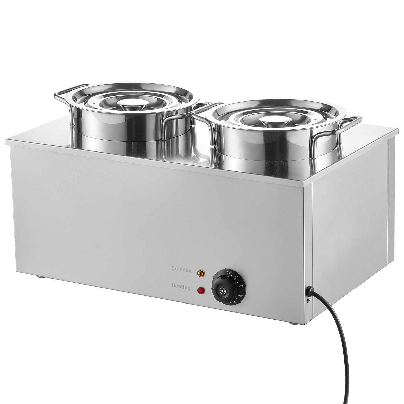 Uimoso Dual 6.34Qt Commercial Soup Warmer with Two Pots for Food Heating
