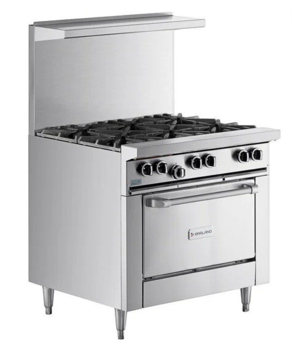 Garland G36-6R Natural Gas 6 Burner 36″ Range with Standard Oven