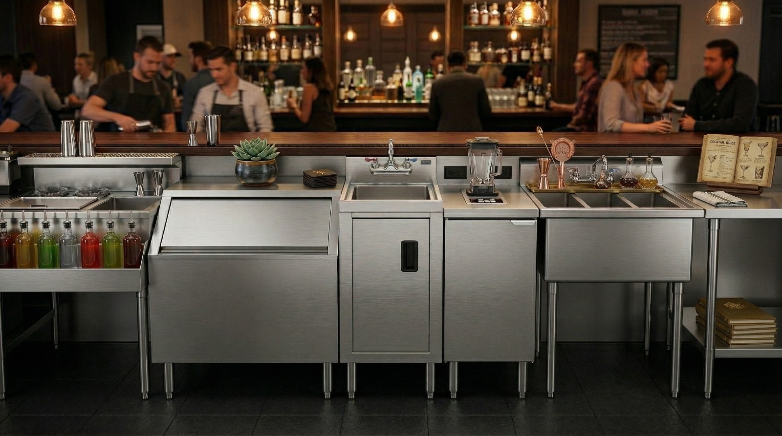 18.5 in. Underbar Hand Sink with Cabinet – 18 1/2 in. x 12 in. x 30 in.