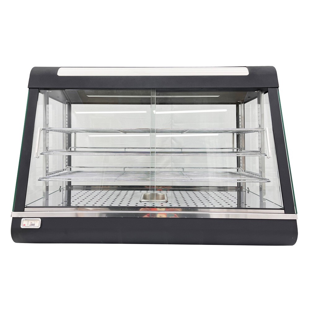 35in Commercial Food Warmer Display Case 110V Electric Food Pastry Pizza Warmer