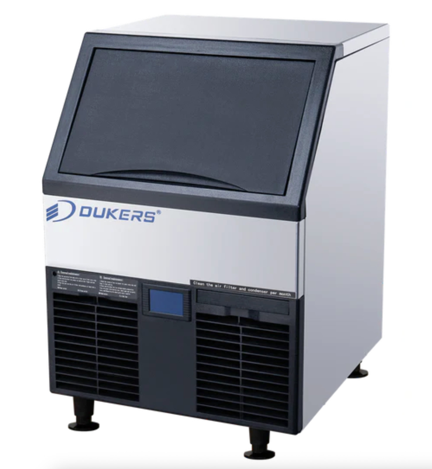 NEW 150 LB Full Cube Undercounter 22″ Ice Machine 40 lb Storage Bin Dukers #4107